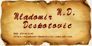 Mladomir Despotović vizit kartica